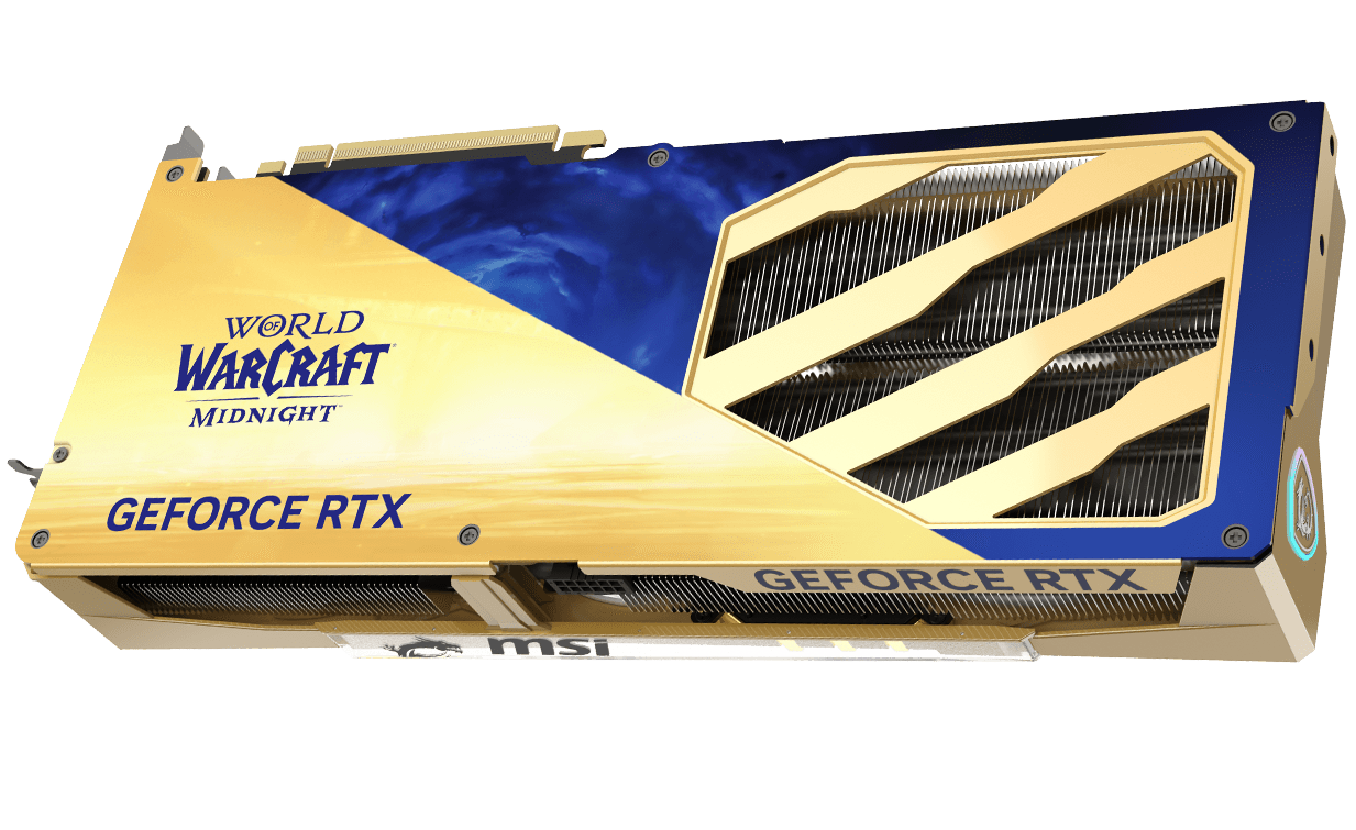 MSI RTX 5070 World of Warcraft Midnight Light Edition OC backplate