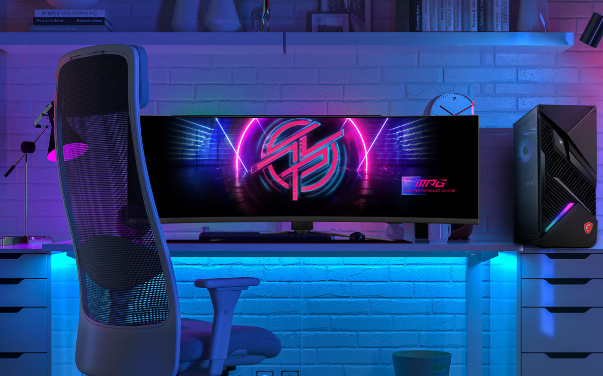 Setup ultrawide com monitor MSI MPG 491CQP QD-OLED