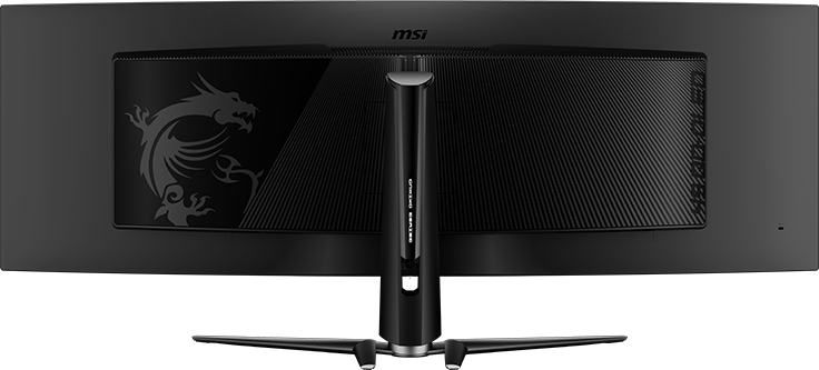 Traseira do monitor MSI MPG 491CQP QD-OLED