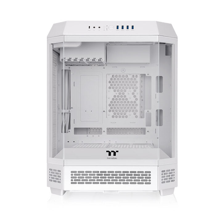 Gabinete Thermaltake The Tower 600 Snow Mid Tower Vidro Temperado 2 Fans CT140 - CA-1Z1-00M6WN-00