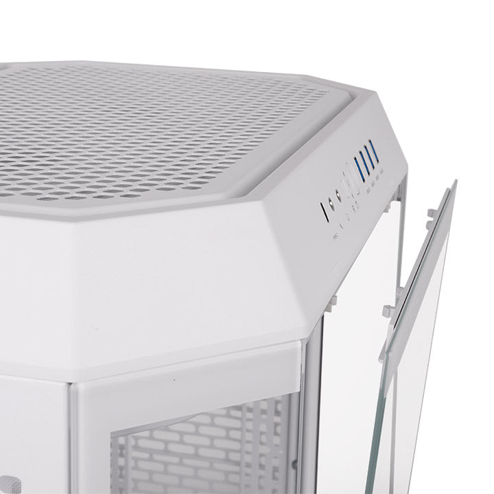 Gabinete Thermaltake The Tower 600 Snow Mid Tower Vidro Temperado 2 Fans CT140 - CA-1Z1-00M6WN-00