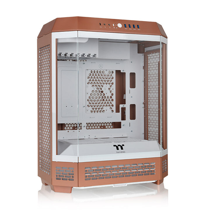 Gabinete Thermaltake The Tower 600 Mocha Mousse Mid Tower Vidro Temperado 2 Fans CT140 - CA-1Z1-00MUWN-00