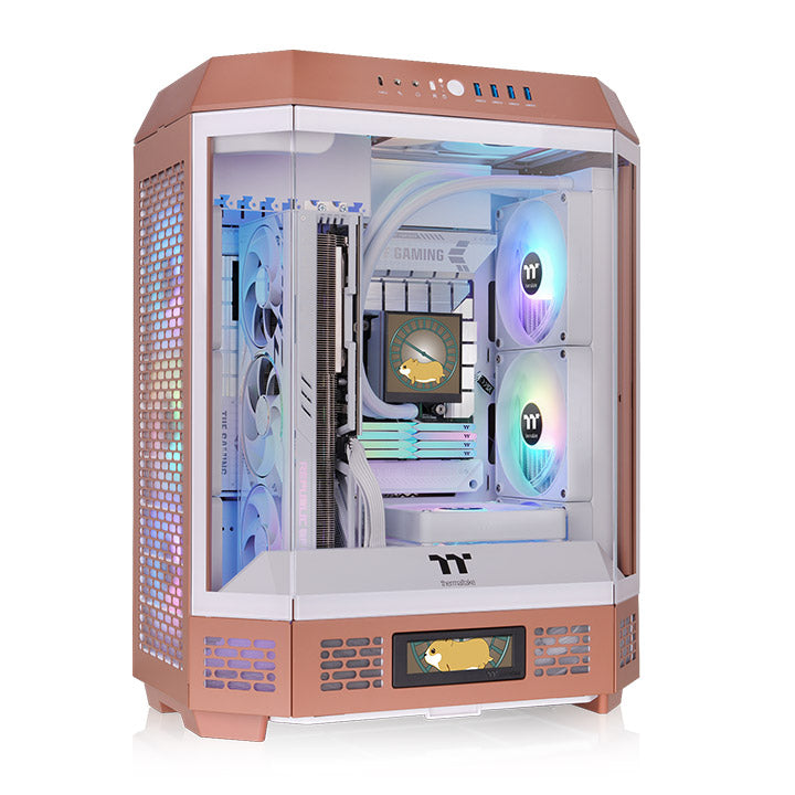Gabinete Thermaltake The Tower 600 Mocha Mousse Mid Tower Vidro Temperado 2 Fans CT140 - CA-1Z1-00MUWN-00