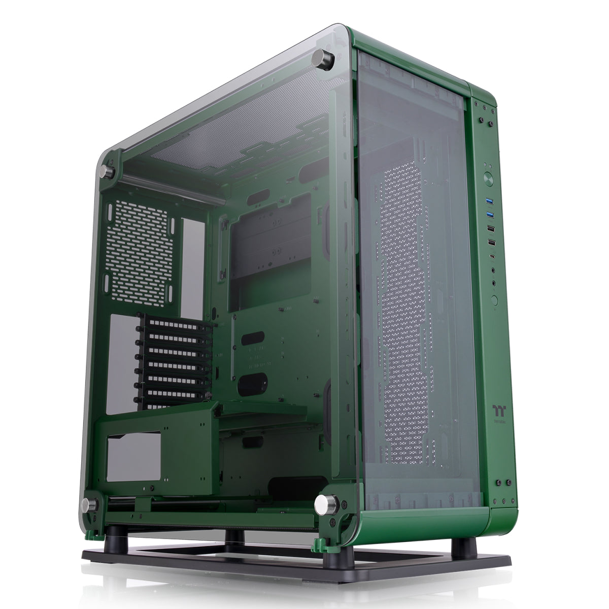 Gabinete Mid Tower Thermaltake Core P6 TG Racing Green Verde 3 Paineis Vidro Temperado 4mm Modular Wall-Mount - CA-1V2-00MCWN-00