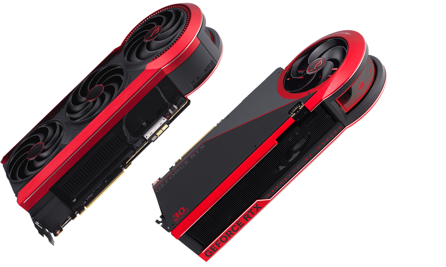 Vistas frontal e traseira da ASUS ROG Matrix RTX 5090