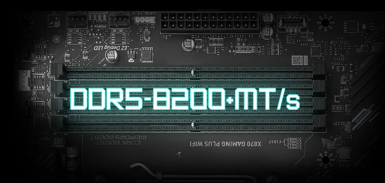 Suporte de memória DDR5 da MSI X870 Gaming Plus WiFi