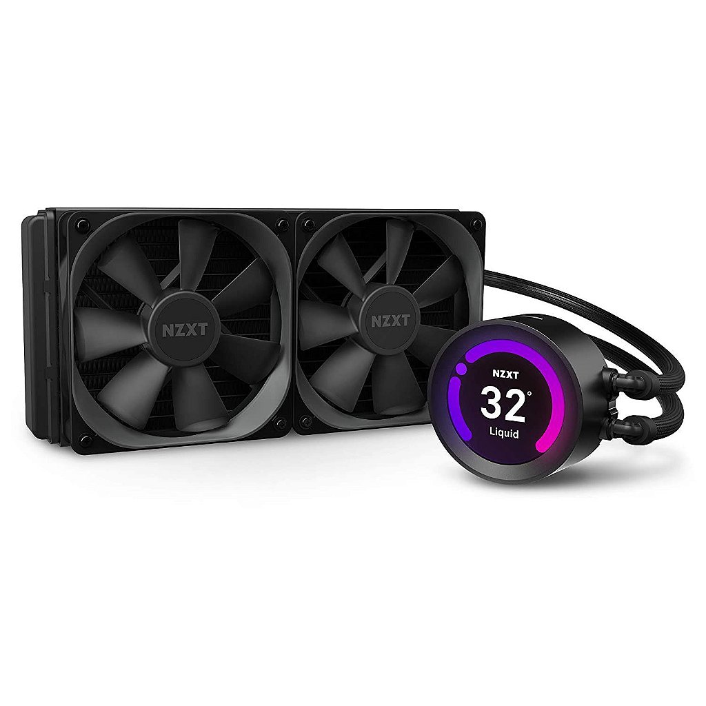 WaterCooler NZXT Kraken Z53 RGB Visor LCD personalizável 240MM - RL-KRZ53-01