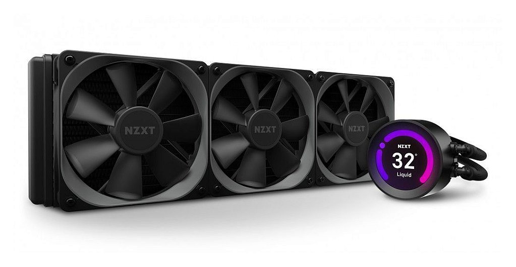 WaterCooler NZXT Kraken Z73 RGB Visor LCD personalizável 360MM - RL-KRZ73-01