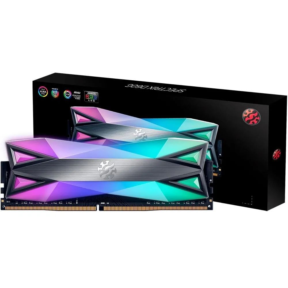 Memória XPG Spectrix D60 RGB DDR4 16GB 3200MHz