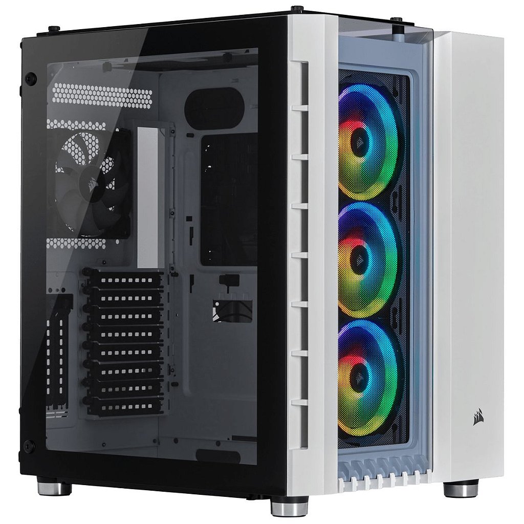 Gabinete Corsair 680X RGB White Vidro Temperado - CC-9011169-WW