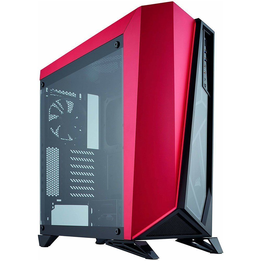 Gabinete Corsair Carbide Series Spec-Omega Mid Tower Vidro Temperado CC-9011120-WW Preto/Vermelho