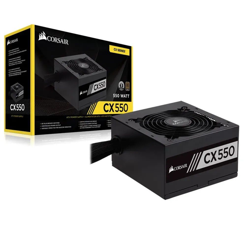 Fonte Corsair 550W 80 Plus Bronze CX550