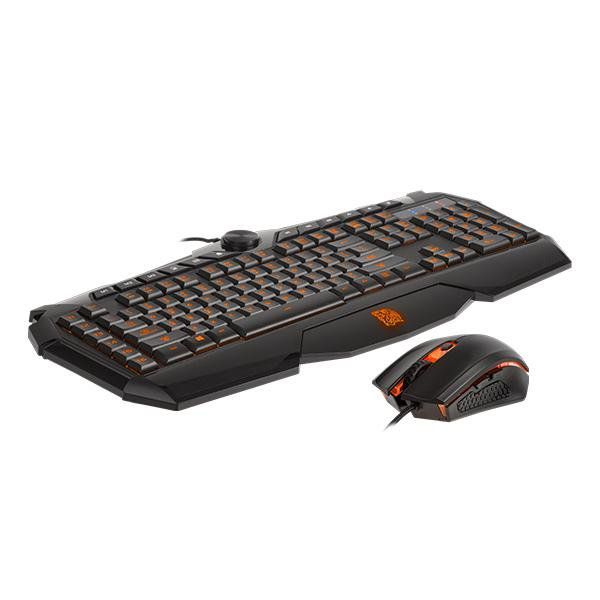 Mouse Gamer Thermaltake Challenger Prime RGB ao lado do teclado