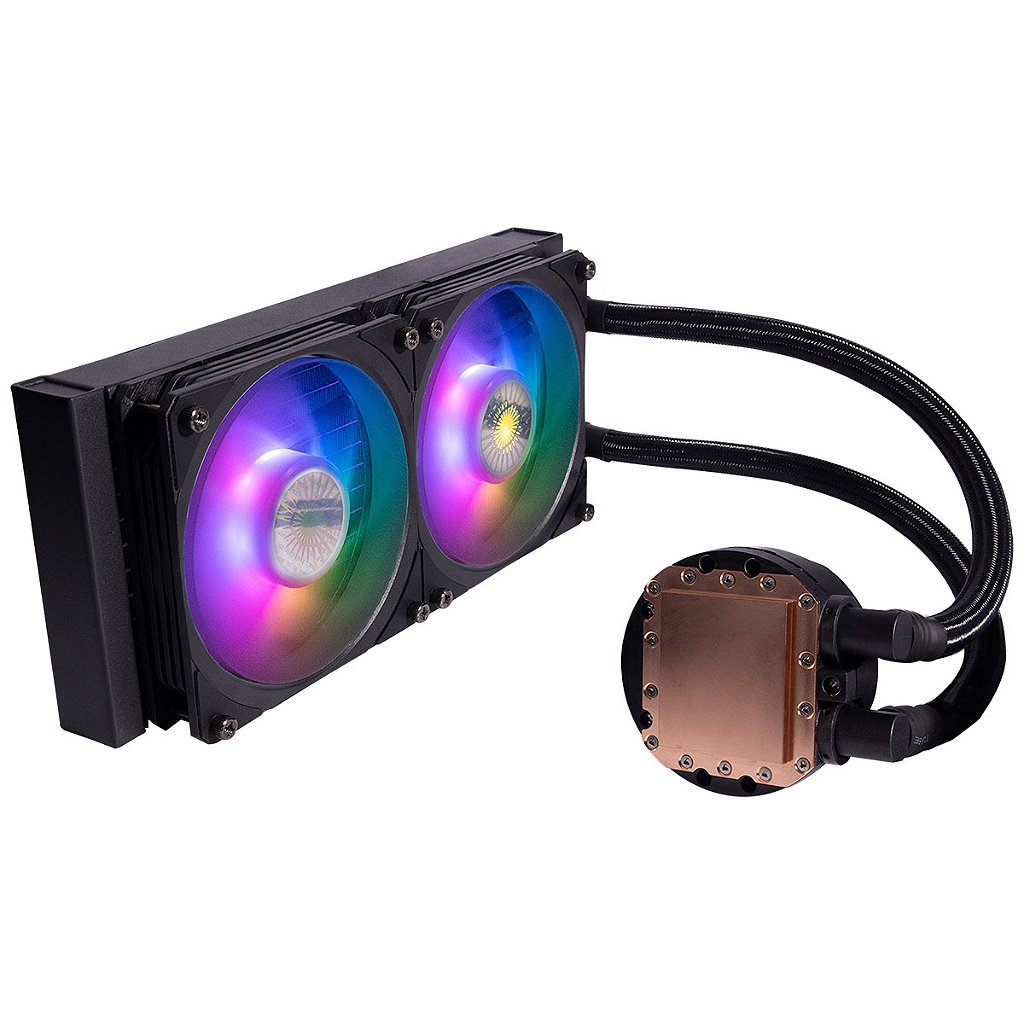 WaterCooler Cooler Master MasterLiquid PL240 Flux RGB Preto 240mm - MLY-D24M-A23PZ-R1
