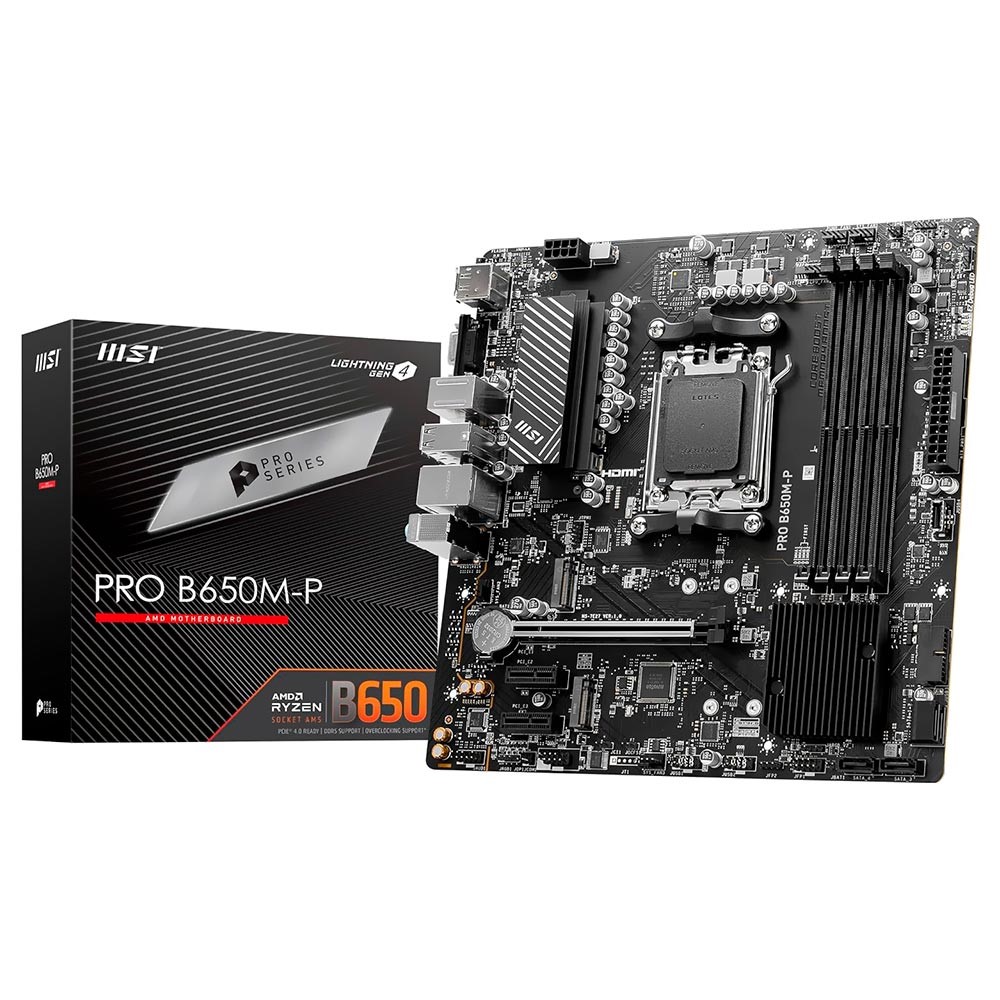 Placa-mãe MSI PRO B650M-P DDR5 AM5 Micro-ATX