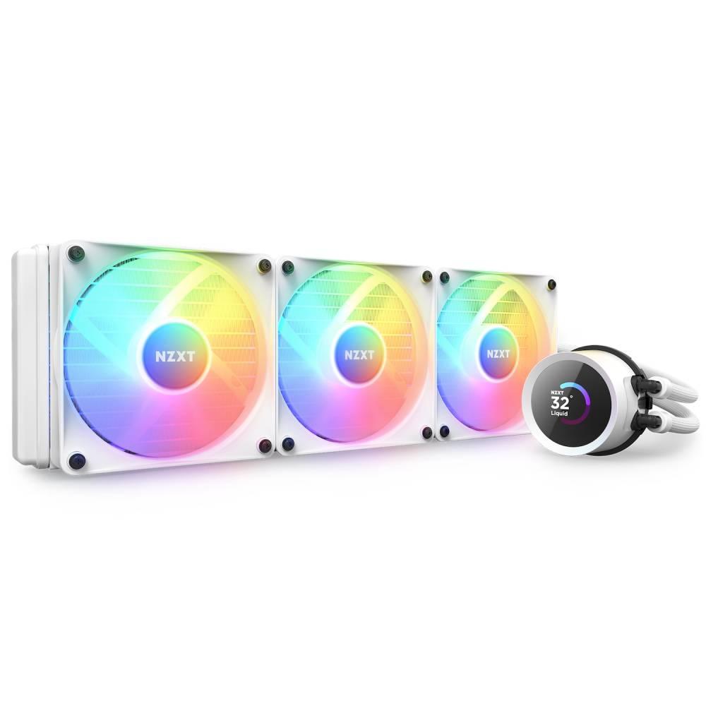 WaterCooler NZXT Kraken 360 Branco RGB LCD Display 360mm - RL-KR360-W1