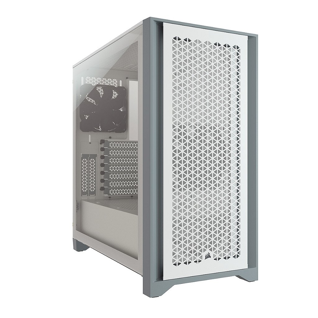 Gabinete Gamer Corsair 4000D Airflow Mid-Tower Branco - CC-9011201-WW