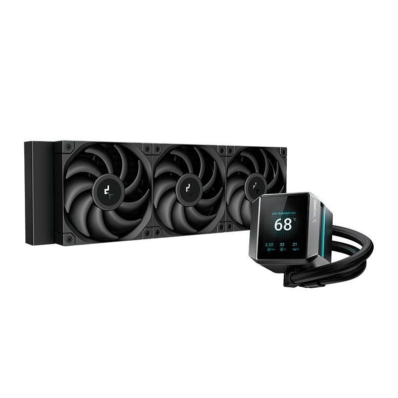 WaterCooler Deepcool Mystique 360 Tela LCD Black 360MM - R-LX750-BKDSNMP-G-1