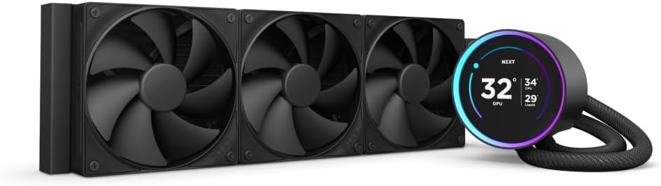 WaterCooler NZXT Kraken Elite 360 Black Visor LCD 2.72" 360MM - RL-KN36E-B2