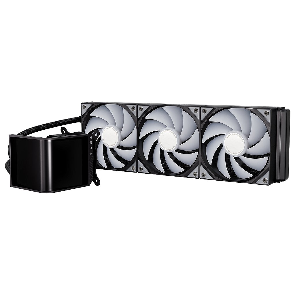 WaterCooler Tryx Panorama SE 360 ARGB AMOLED Tela Curva Efeito Anamórfico 3D Black - L-P360L-AM3M-G0K foto 2