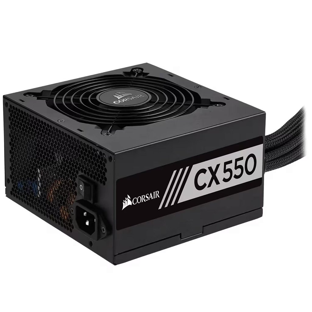 Fonte Corsair CX550 CP-9020277-NA ATX 550W 80 Plus Bronze Bivolt - Preto