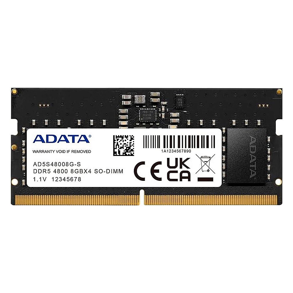 Memória RAM Adata 8GB DDR5 4800MT/s para Notebook - AD5S48008G-S