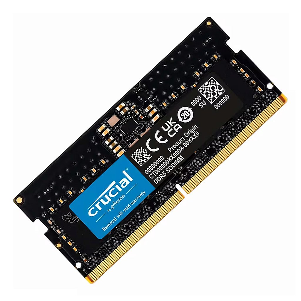 Memória RAM Crucial 8GB DDR5 5600MT/s para Notebook - CT8G56C46S5