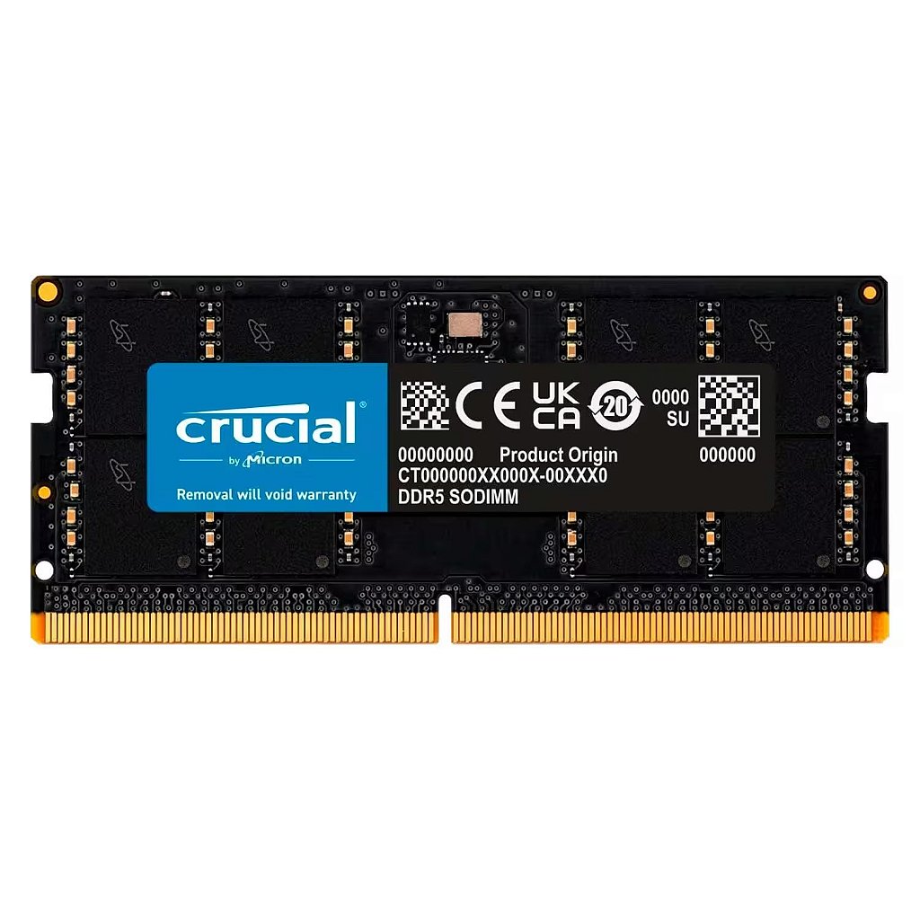 Memória RAM Crucial 8GB DDR5 5600MT/s para Notebook - CT8G56C46S5