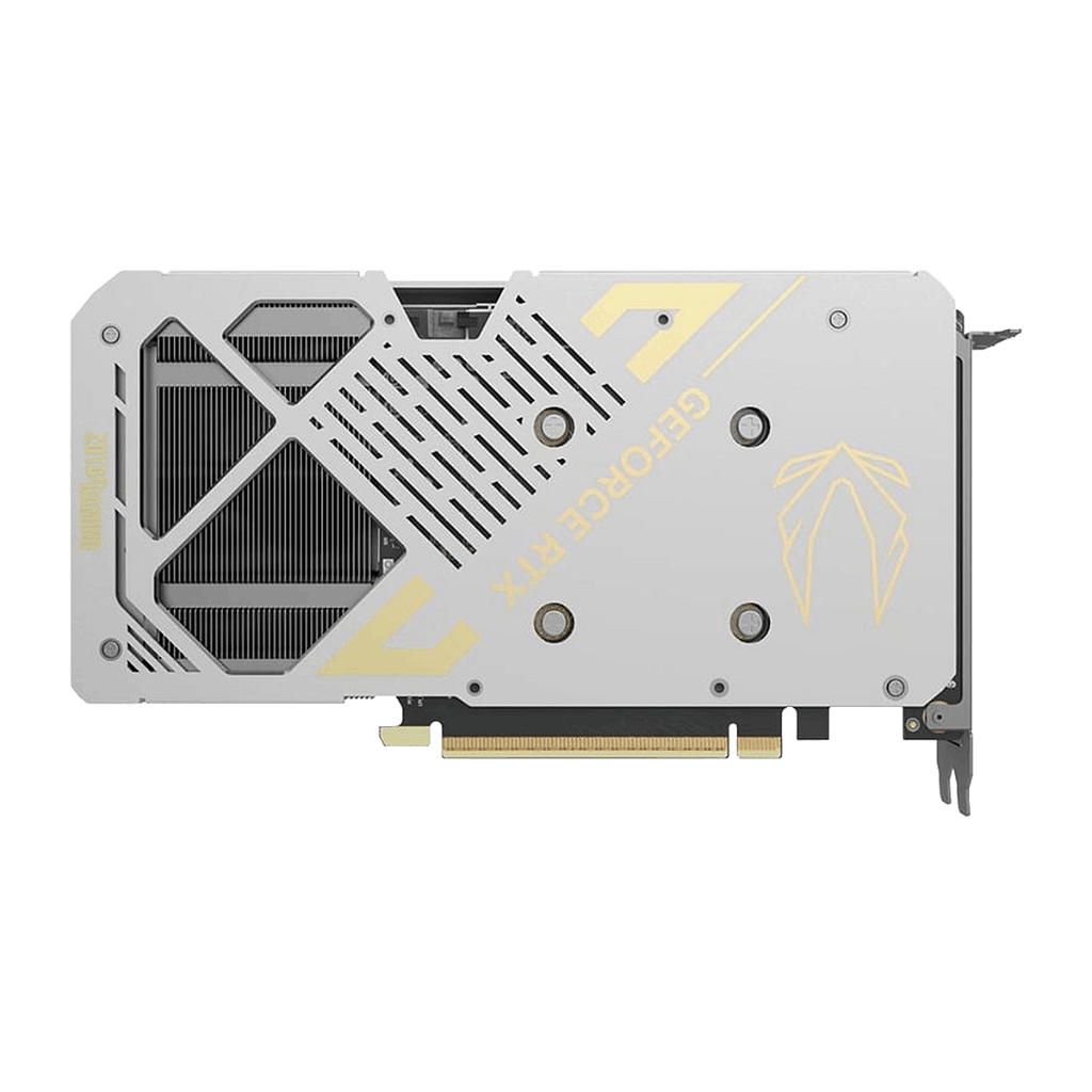 Backplate e conector de alimentação da ZOTAC RTX 5060 Ti Twin Edge OC White Edition