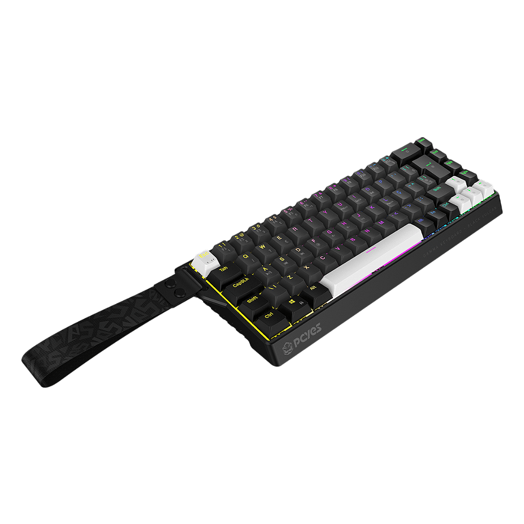 Teclado Magnético PCYES Gamma Black Vulcan RGB em perspectiva