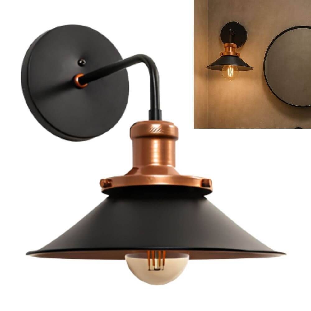 ihika　1027 Arandela Tokio 1 Facho 1XE27 Preto Microtexturizado - Candel