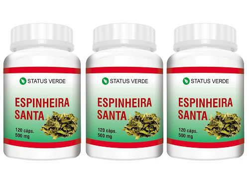 Kit 3 Espinheira Santa 360 Cápsulas  - 500mg Status Verde