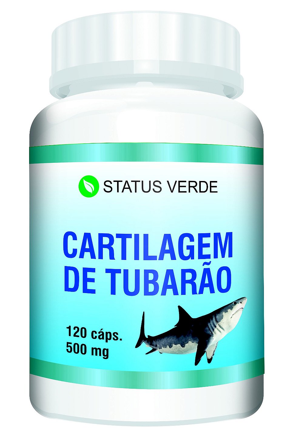 Cartilagem De Tubarão 120Cáps - 500mg Status Verde