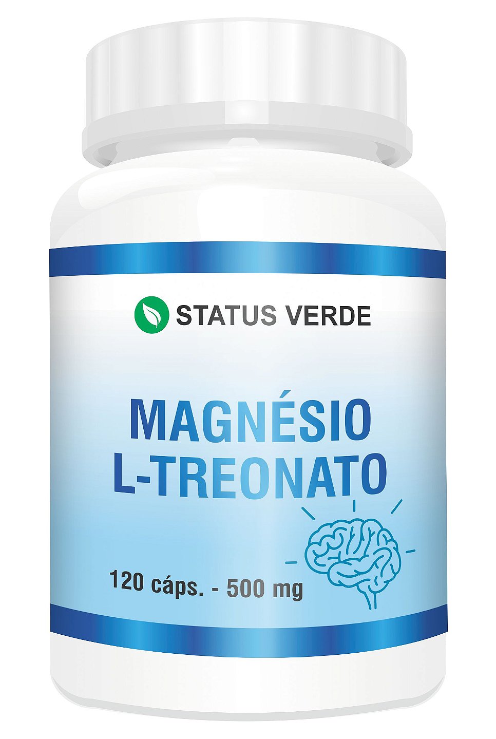 Magnésio L-Treonato 120 cáps 500mg - Status Verde