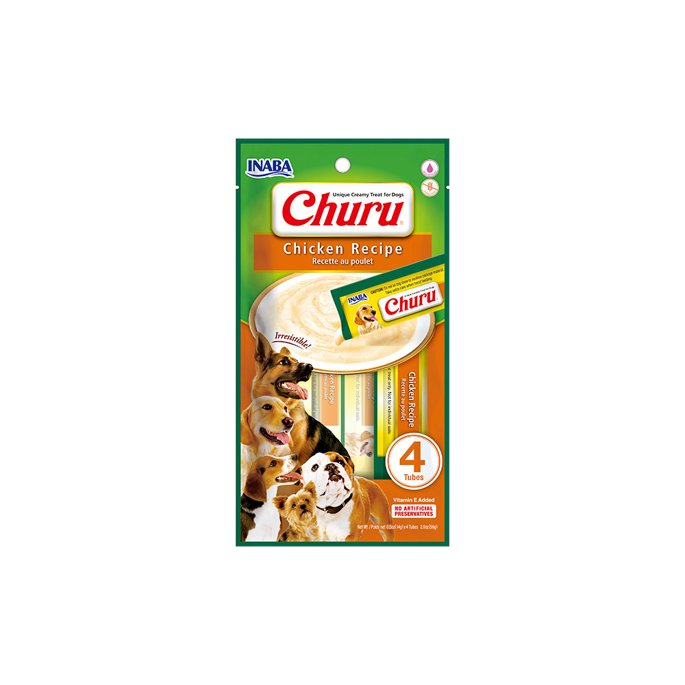 churu様 INABA CHURU DOG SABOR FRANGO 14G CADA - A casa do seu PET