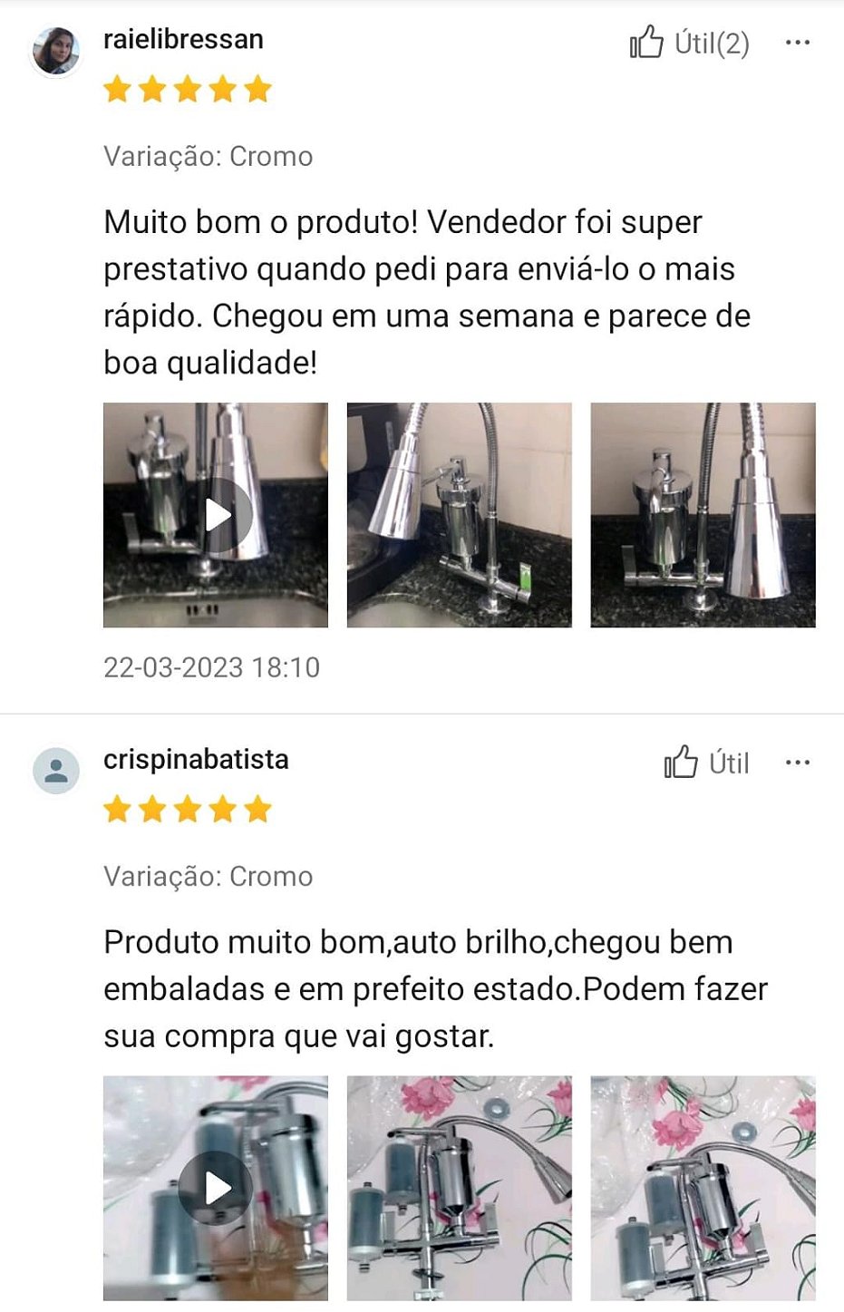 Avaliação do Cliente 1