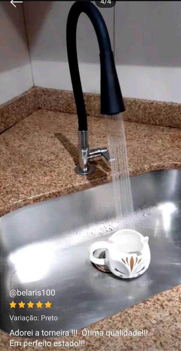 Imagem da torneira instalada na casa de um cliente