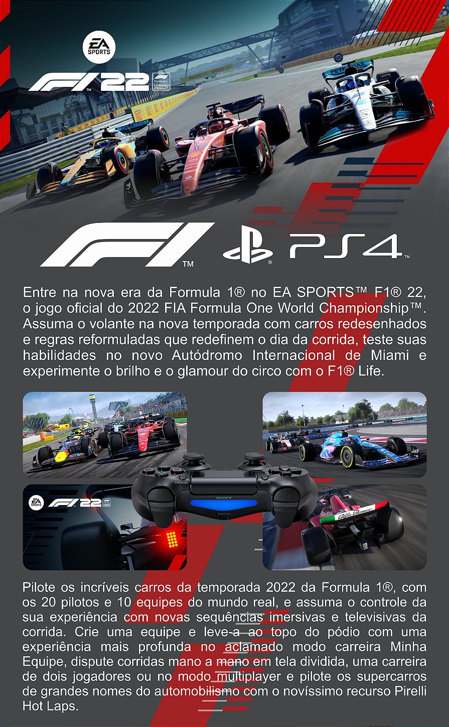 F1 22 está com a pré-venda aberta para PS5, PS4, Xbox Series X