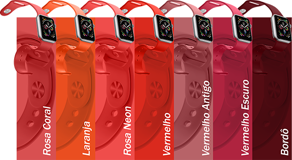 Pulseira Sport AppleWatch e Outrasem Silicone Premium Tons de Azul