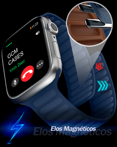 Pulseira Silicone Elos para Apple Watch com Fecho Magnético