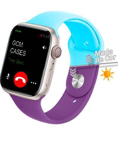 Pulseira UV para Apple Watch Muda de Cor ao Sol Silicone Premium