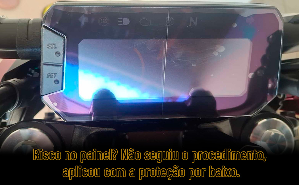 Risco película hidrogel painel de moto