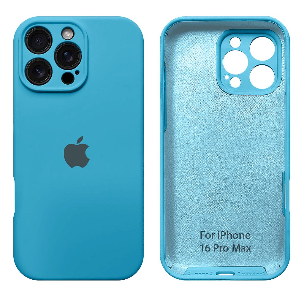 Capinha iPhone 16 Pro Max Silicone Aveludado com Proteção de