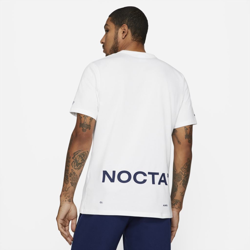 mini camiseta com logo swoosh drake