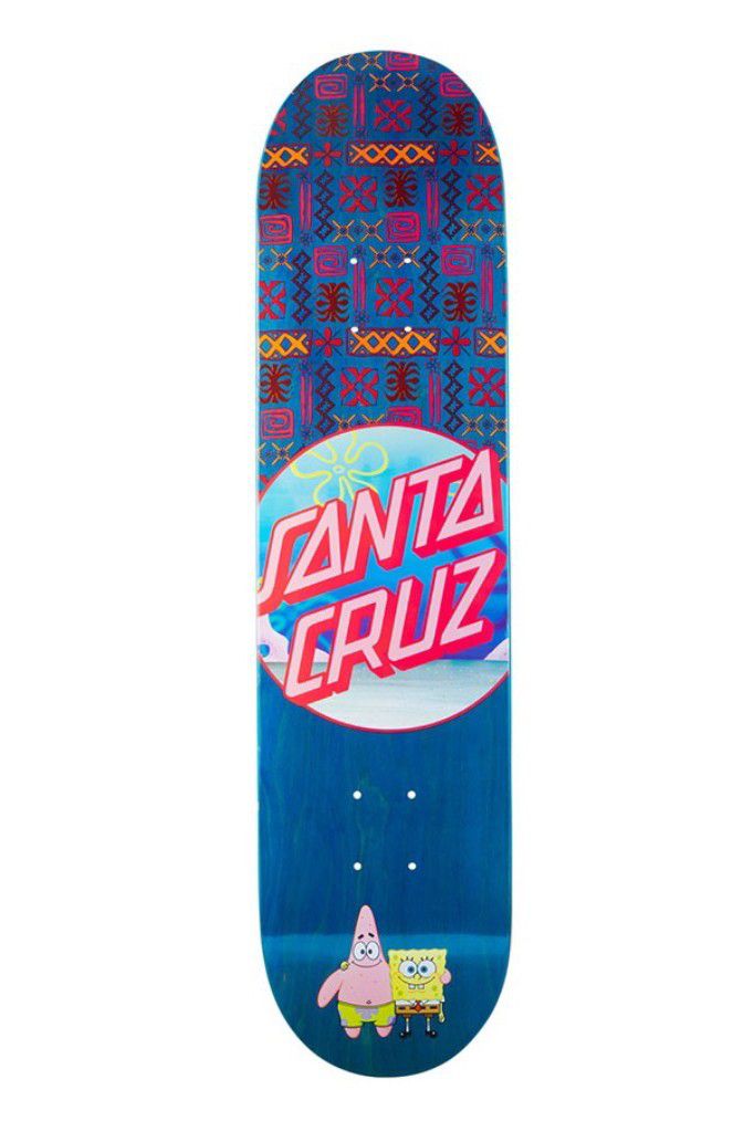 SANTA CRUZ x BOB ESPONJA Shape de Skate Best Buds Azul NOVO Pineapple Co. 100 Autentico Itens Exclusivos e Limitados
