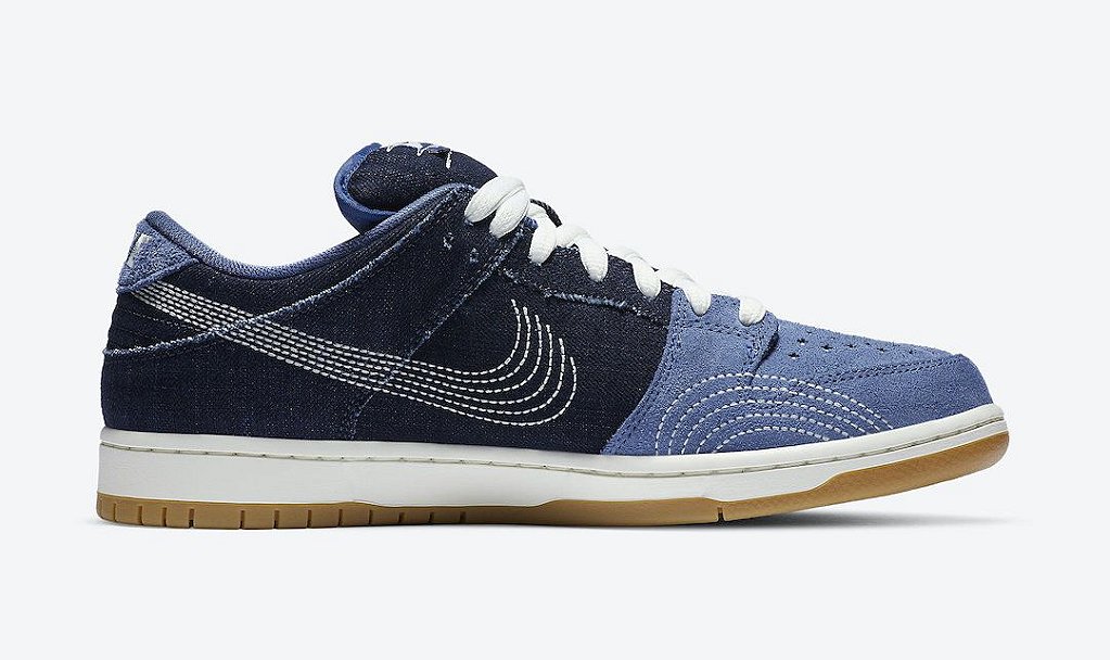 NIKE - SB Dunk Low Denim Sashiko (40,5 BR / 9 US) -NOVO- - Pineapple Co., 100% Autentico