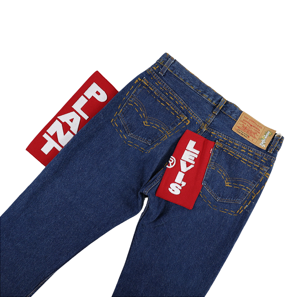 DENIM TEARS x LEVI'S x CPFM - Calça Jeans 