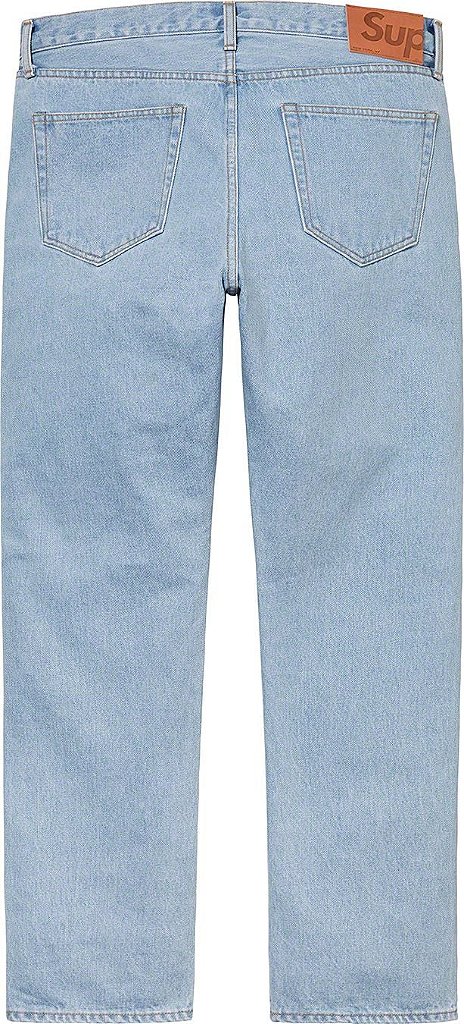 SUPREME - Calça Jeans Stone Washed Slim 