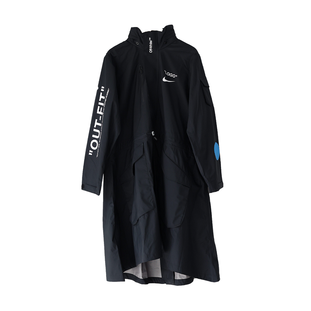 NIKE x OFF WHITE Parka Mercurial NRG SS18 Preto USADO Pineapple Co. 100 Autentico Itens Exclusivos e Limitados