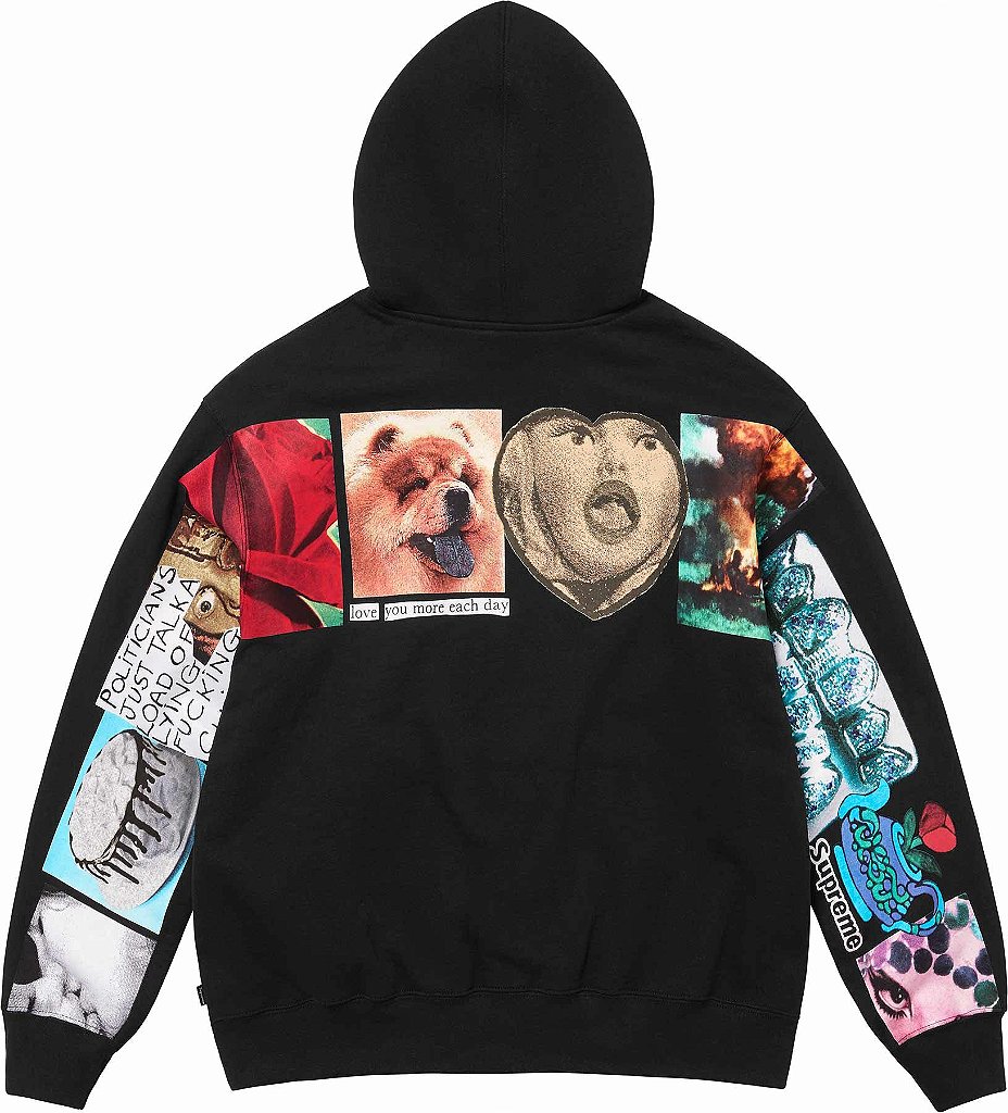 Moletom da supreme best sale preto